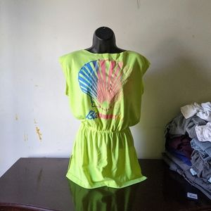 VINTAGE: Neon Beach Cover Up